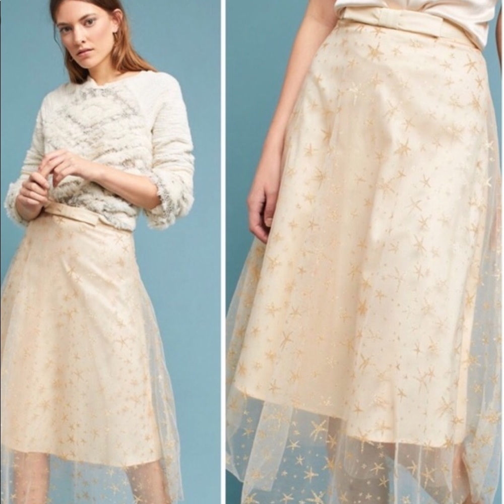 Anthropologie Eva Franco tulle Star ⭐️ skirt 6 💫 - Picture 1 of 7